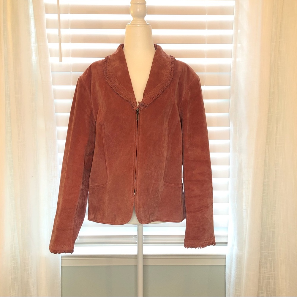 Pamela McCoy Pink Leather Jacket